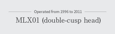 Operated from 1996 to 2011 MLX01 (double-cups head)